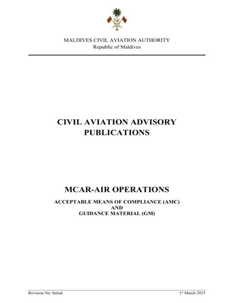 CIVIL AVIATION AUTHORITY ADVISORY C OF THE .